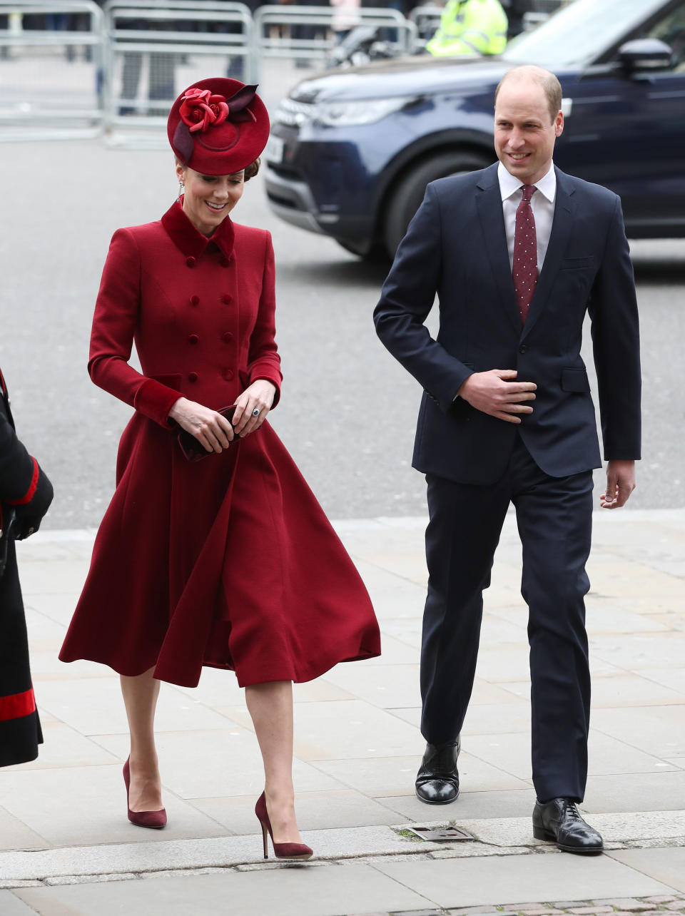 The Duke and Duchess of Cambridge arrive at the Commonwealth Service at Westminster Abbey, London on Commonwealth Day. The service is the Duke and Duchess of Sussex's final official engagement before they quit royal life.