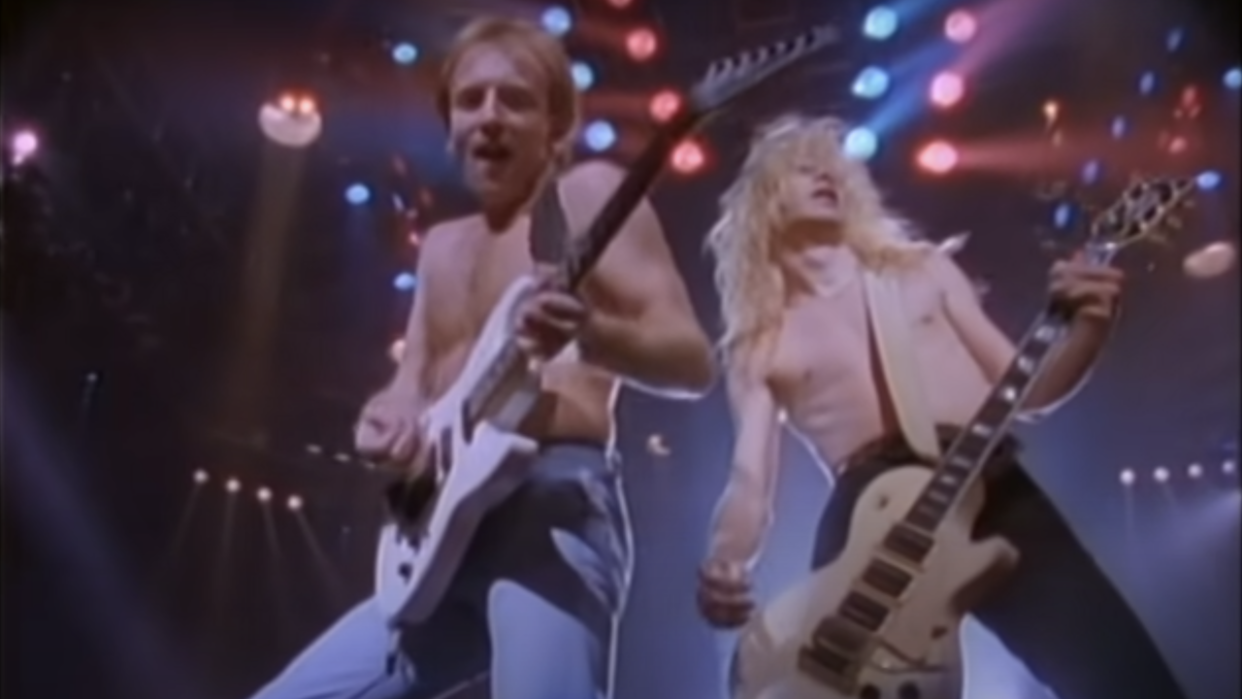  Def Leppard - a still from the Pour Some Sugar On Me viedo 