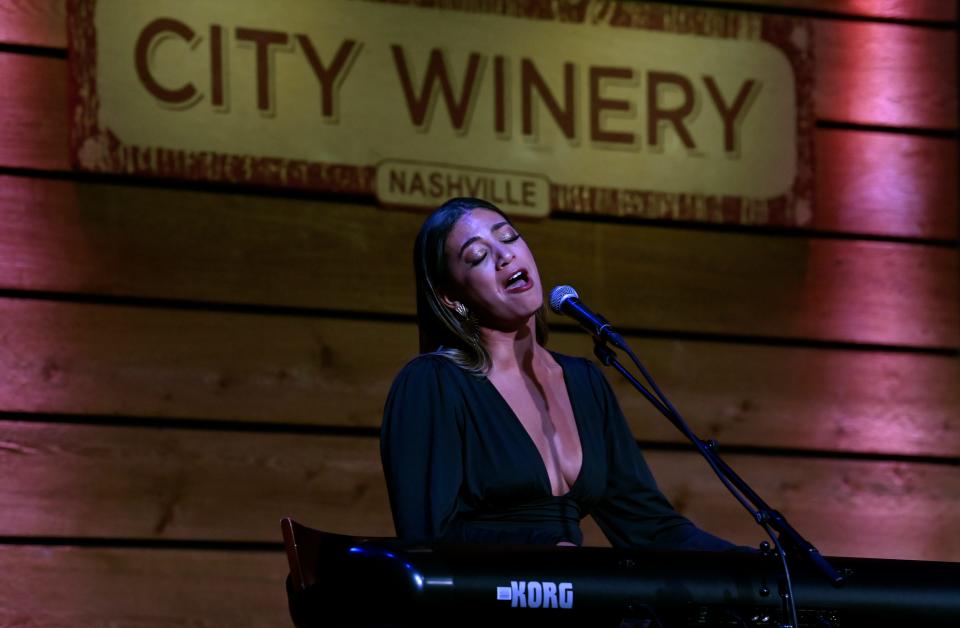 Madeline Edwards performs at the CMT Next Women of Country event on Wednesday, Sept. 28, 2022, in Nashville, Tenn. 