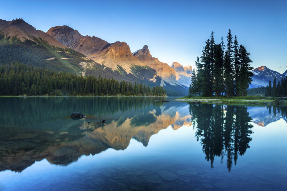 lake and mountains