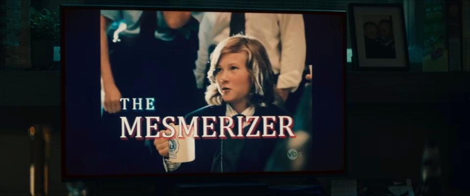 An episode of "The Mesmerizer" on a TV on season one, episode five of "Gen V."