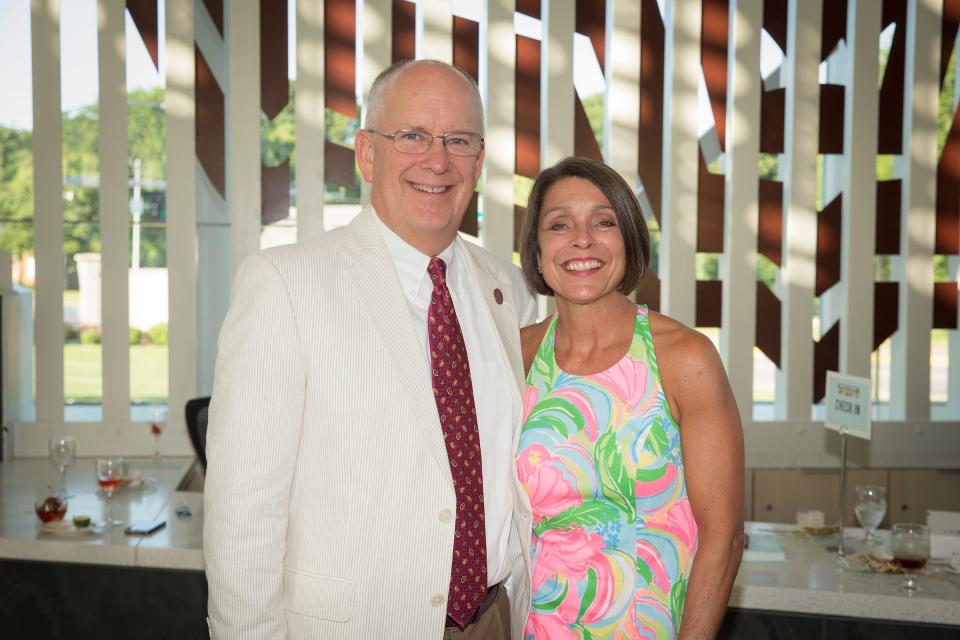 Clif and Gail Smart join new members of the Founders Club, who were honored at the 2016 medallion reception at the Davis-Harrington Welcome Center.