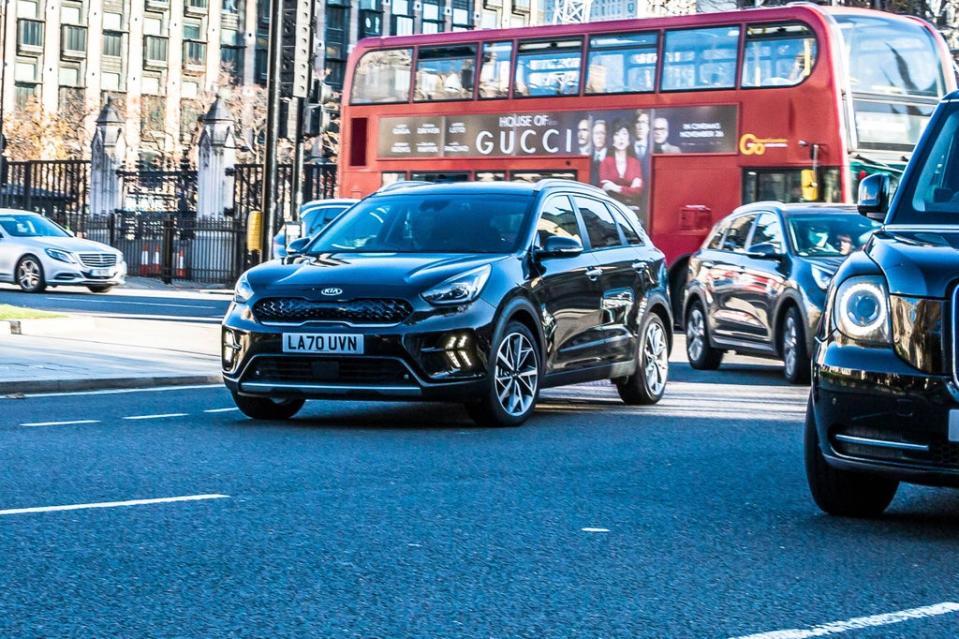 Kia Niro cutting through traffic at Parliament Square (David Williams)