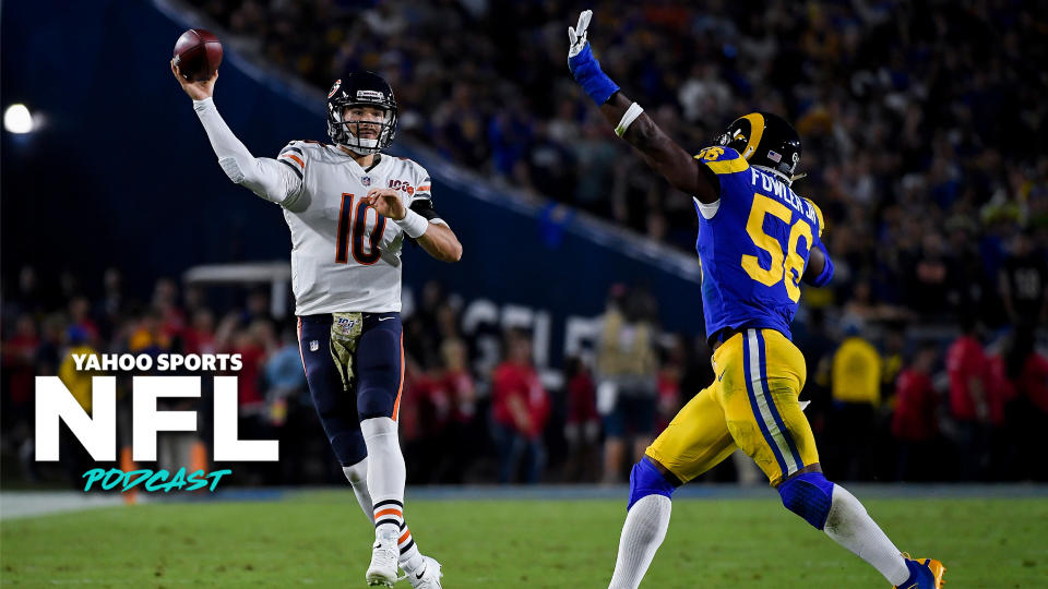 Is the Bears' loss to the Rams on Sunday night the final straw for Mitchell Trubisky in Chicago? (Photo by Kevork Djansezian/Getty Images)