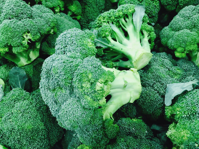 various heads of broccoli