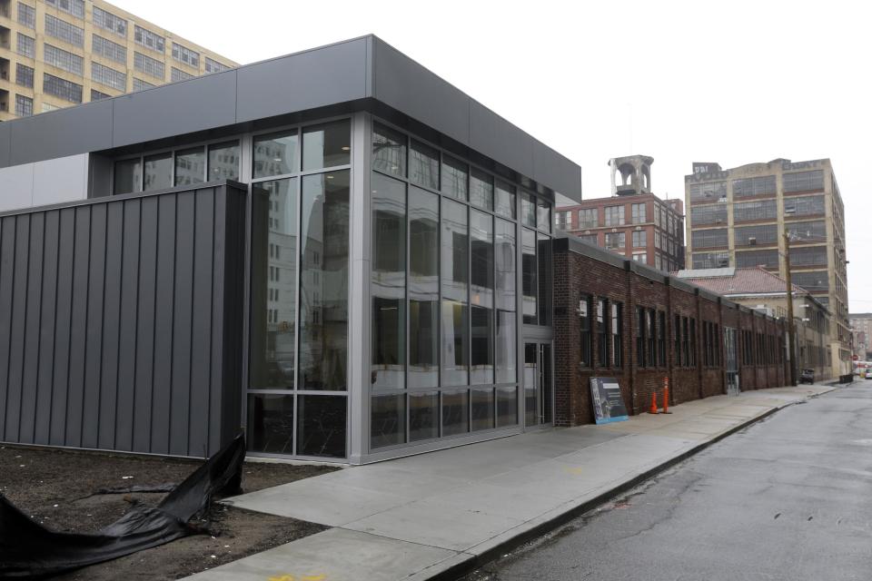 This Wednesday, Feb. 27, 2013 photo shows the Pennsylvania Ballet's new facility in Philadelphia. The company is celebrating its 50th birthday with a new facility and a season of performing brand new works and classic pieces. (AP Photo/Matt Rourke)