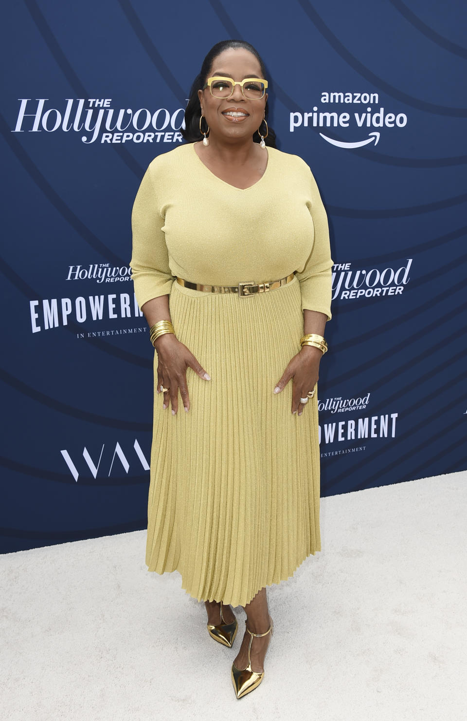 FILE - Oprah Winfrey arrives at THR's Empowerment in Entertainment Gala on April 30, 2019, in Los Angeles. Winfrey turns 69 on Jan 29. (Photo by Jordan Strauss/Invision/AP, File)