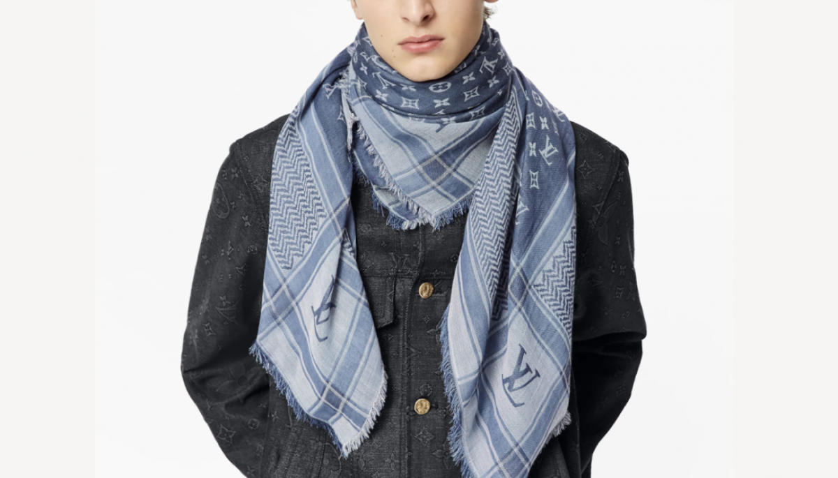 Louis Vuitton Daily Monogram Stole Scarf Wool Silk And Cotton