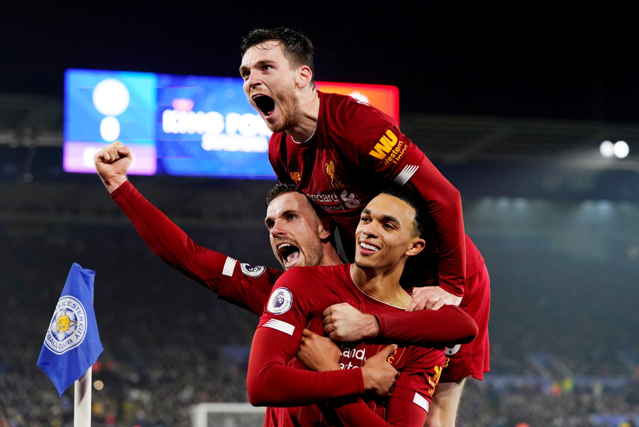 Liverpool's convincing 4-0 win at second-place Leicester City means the Reds are all but Premier League champions-elect. (REUTERS/Andrew Yates)