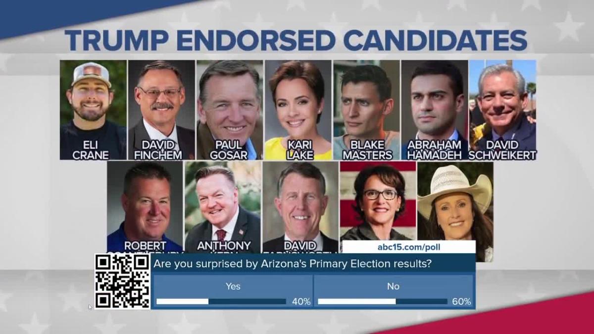 Trumpendorsed candidates shinning in AZ primary election