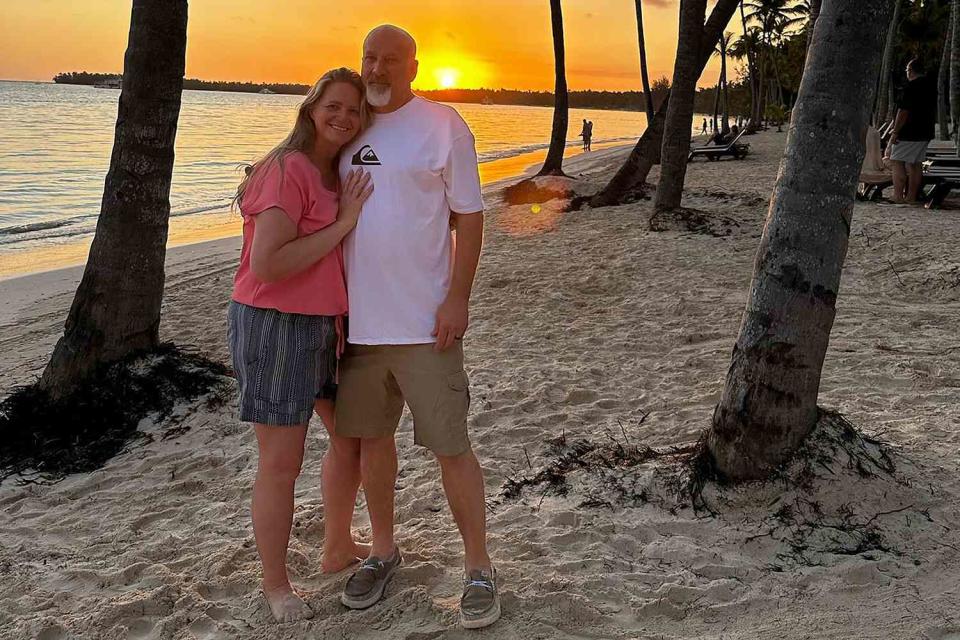 <p>Christine Brown/ Instagram</p> Christine Brown and husband David Woolley on vacation in the Dominican Republic