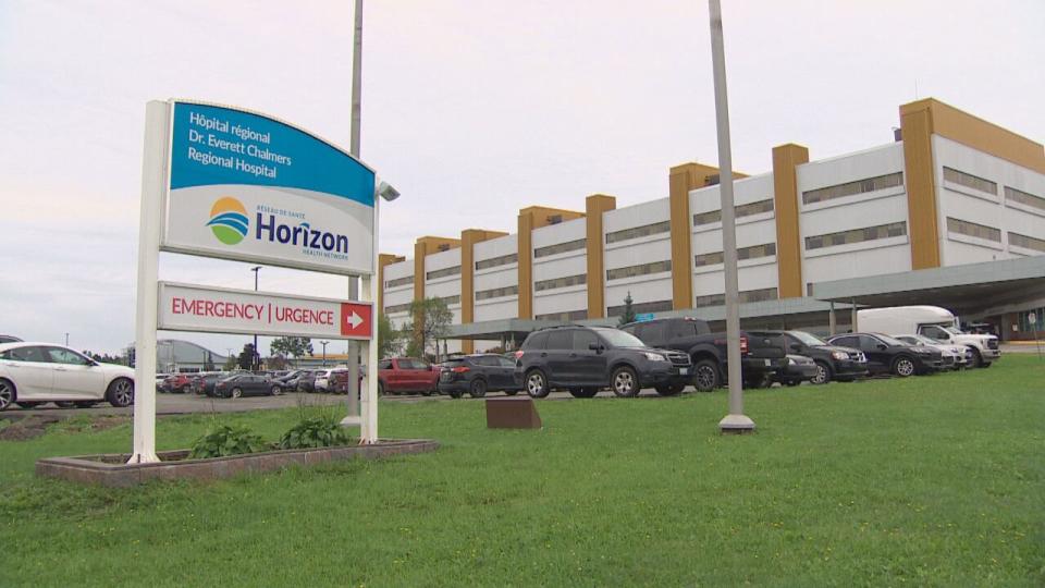 The offences are alleged to have occurred at Dr. Everett Chalmers Regional Hospital in Fredericton between Nov. 7, 2017, and Oct. 6, 2022. (Pat Richard/CBC - image credit)