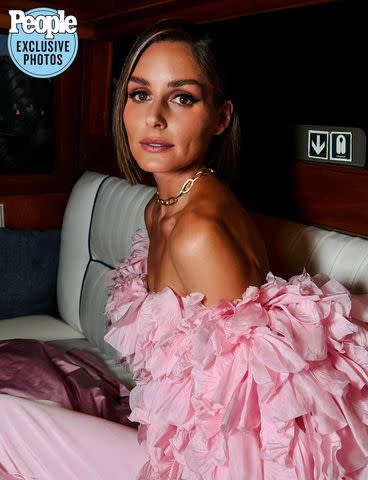 <p>Courtesy of Johannes Huebl</p> Olivia Palermo heads to the 'Finalmente L'Alba' premiere at the 2023 Venice Film Festival