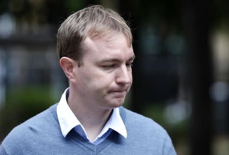 Former trader Tom Hayes arrives at Southwark Crown Court in London, Britain, August 3, 2015. REUTERS/Peter Nicholls