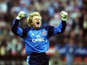 FILE PHOTO: Bayern Munich goalkeeper Oliver Kahn celebrates winning the Champions League after a penalty shootout against Valencia at the San Siro stadium, Milan.