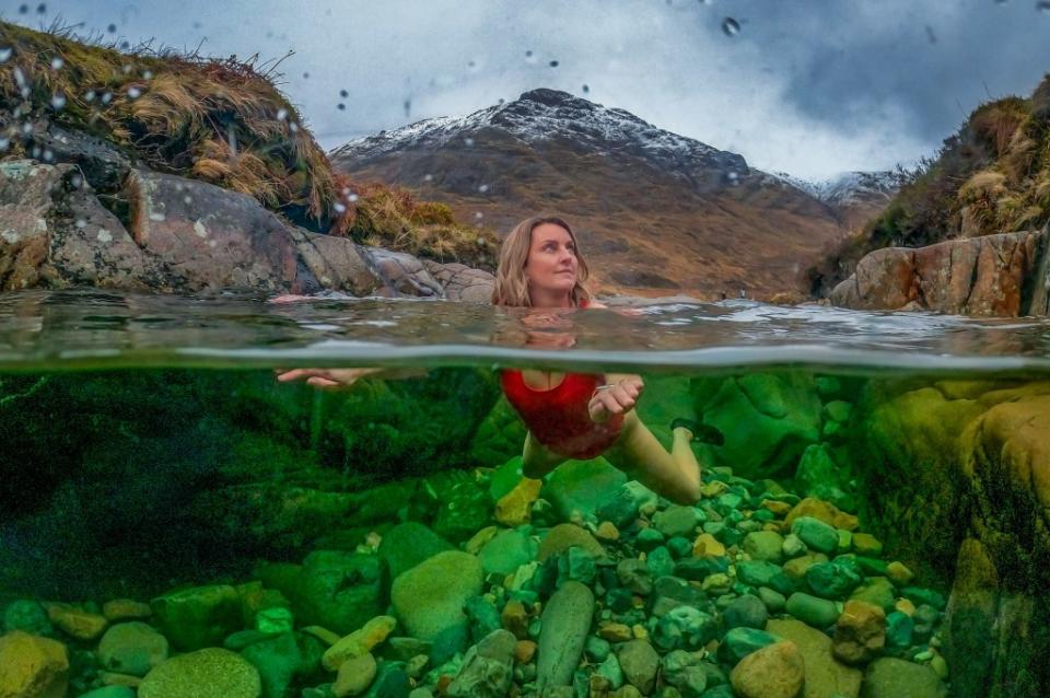 Jenny Favell found healing in the wild waters of Scotland. Katielee Arrowsmith / SWNS