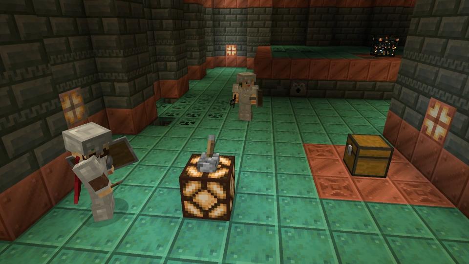 Image of Minecraft 1.21's The Breeze mob in Trial Chambers.