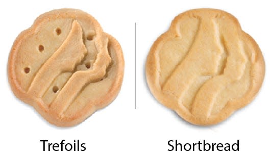 Girl Scout Cookie comparisons: Trefoils vs. Shortbread. Girl Scouts of the USA/Enrique Rodriguez composite