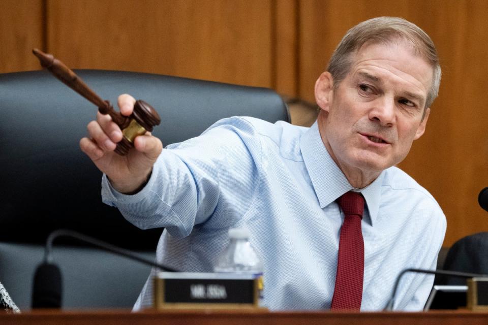 House Committee Chair Jim Jordan speaks during a hearing on the US Department of Justice on June 4. (AP)