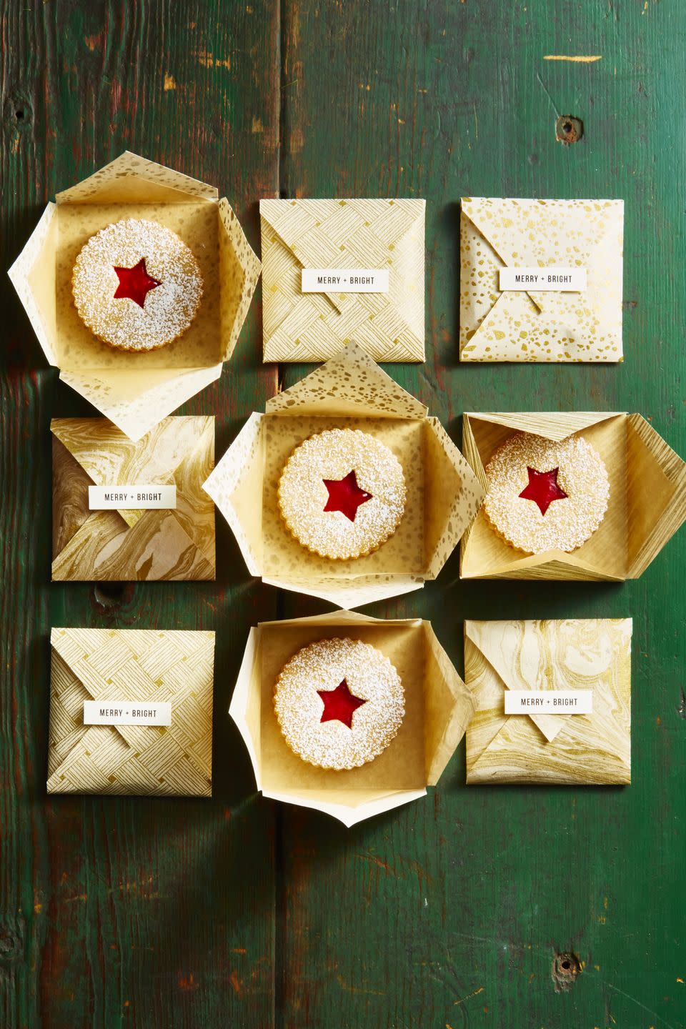 <p>It's what's on the inside that counts. Wrap each cookie in a personalized paper envelope to gift to all your loved ones this holiday season. </p><p>Get the <a href="https://www.goodhousekeeping.com/food-recipes/dessert/a46807/jam-sandwich-cookie-recipe/" rel="nofollow noopener" target="_blank" data-ylk="slk:Jam Sandwich Cookies recipe;elm:context_link;itc:0;sec:content-canvas" class="link "><strong>Jam Sandwich Cookies recipe</strong></a>. </p>