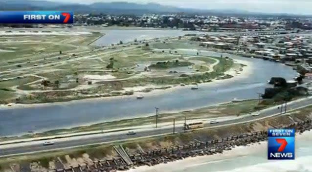 The original Narrow Neck seawall was built in 1959. Photo: 7 News