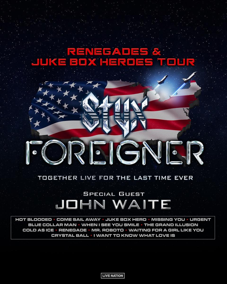 Styx Foreigner tour 2024 poster