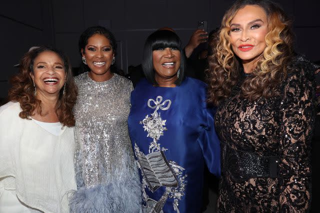 <p>Johnny Nunez/Getty Images for Patti's Good Life</p> Debbie Allen, Tamron Hall, Patti LaBelle and Tina Knowles