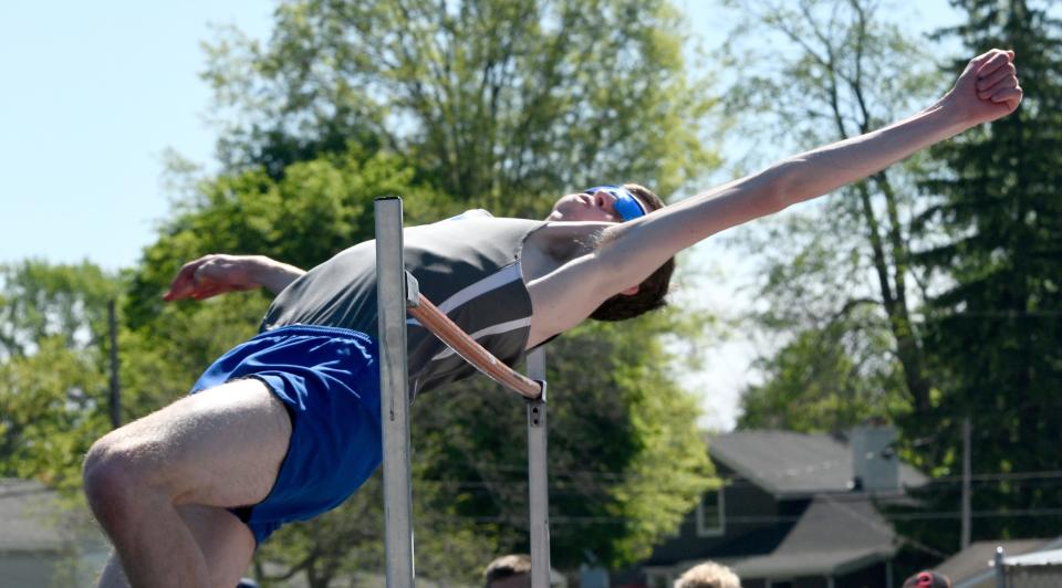 Norhtwestern's Jacob Wakefield won the boys high jump.