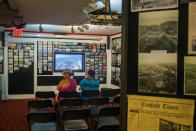 <p>Visitors watch a short film at the Tangier History Museum on Tangier Island, Virginia, Aug. 2, 2017. (Photo: Adrees Latif/Reuters) </p>