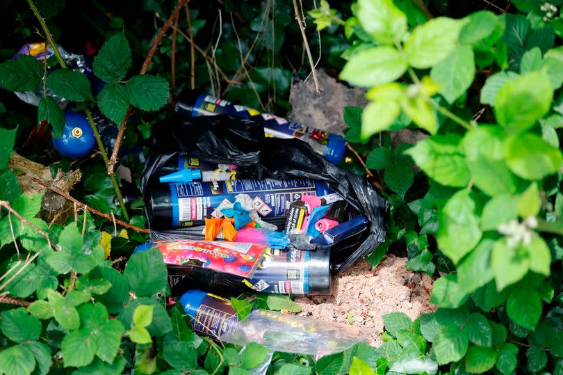 Nitrous oxide canisters were found near Christina Street