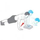 <p>Do a one-arm press-up with your left hand on the box. From the starting position, lift your right hand to beside your left. Move your left hand down to the floor, with hands shoulder-width apart. Do a press-up. That's one rep! </p>