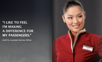 WHERE ARE THE friendliest, most helpful and efficient flight attendants in the world found? Can you guess by the uniform above? Although Malaysia Airlines took the title in 2012, this year they were displaced by the flagship carrier of Hong Kong. <b>Click on to see the 10 best cabin crews in the sky</b>.