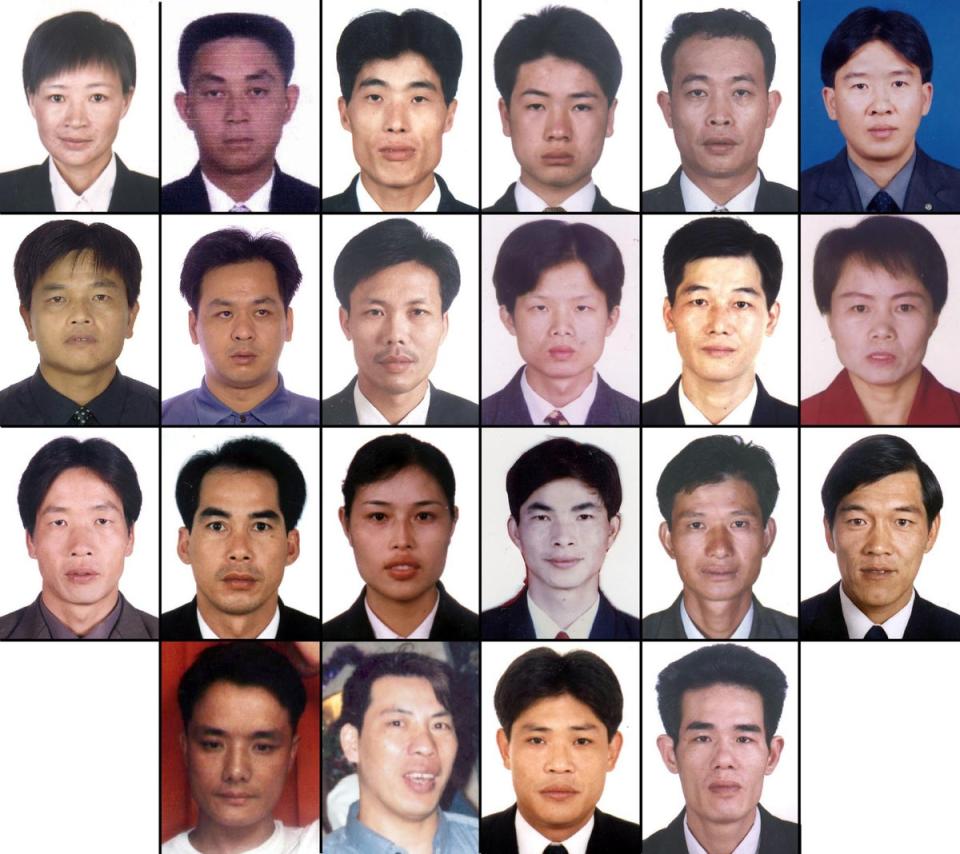 Pictures of 22 of the 23 who died (PA)