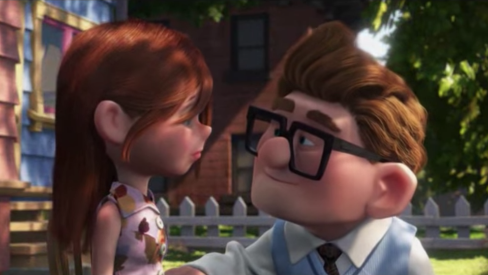 Ellie and Carl live a lifetime of emotion in the opening sequence of <i>Up</i> (Disney)