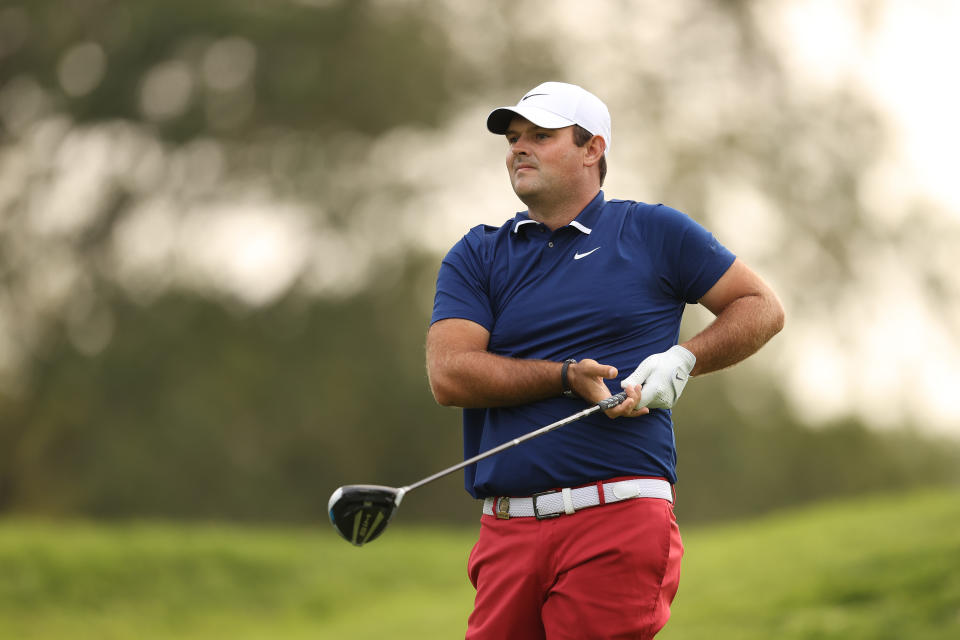 MAMARONECK, NEW YORK - SEPTEMBER 17: Patrick Reed of the United States plays his shot from the sixth tee during the first round of the 120th U.S. Open Championship on September 17, 2020 at Winged Foot Golf Club in Mamaroneck, New York. (Photo by Gregory Shamus/Getty Images)