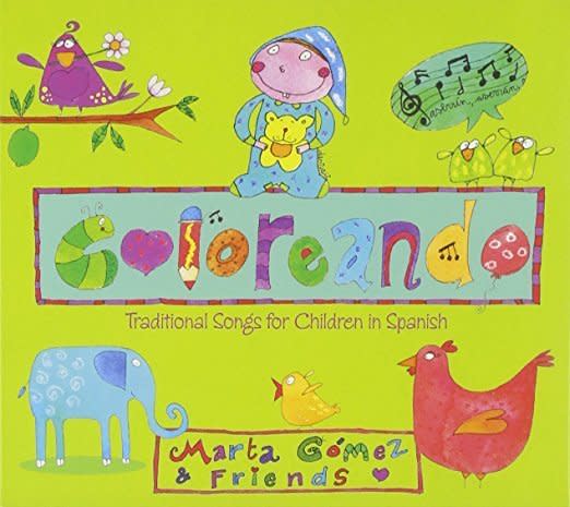 $13.19, Marta Gomez.&nbsp;<a href="https://www.amazon.com/Coloreando-Traditional-Songs-Children-Spanish/dp/B00FEFOINQ" target="_blank">Buy it here.<br /><br /></a>This&nbsp;Grammy-winning CD by Colombian singer Marta Gomez is the perfect way to introduce a child to traditional children's songs in Spanish.&nbsp;