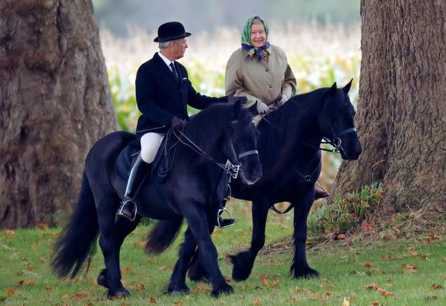 Max Mumby/Indigo/Getty Queen Elizabeth horseback riding at Windsor in 2008.