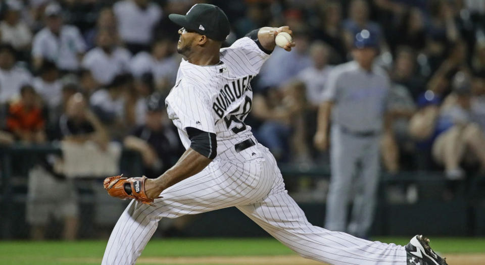 Al Alburquerque has a devastating slider when he’s on. (Photo by Jonathan Daniel/Getty Images)
