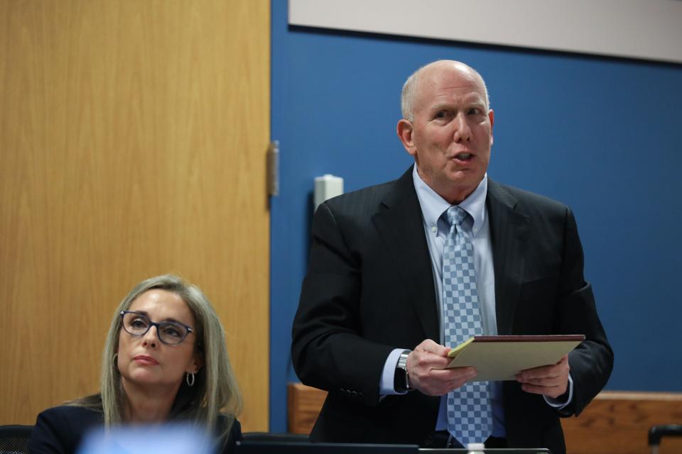 ATLANTA, GA - FEBRUARY 15: Attorney Steve Sadow speaks during a hearing in the case of the State of Georgia v. Donald John Trump at the Fulton County Courthouse on February 15, 2024 in Atlanta, Georgia. Judge Scott McAfee is hearing testimony as to whether DA Fani Willis and Special Prosecutor Nathan Wade should be disqualified from the case for allegedly lying about a personal relationship. (Photo by Alyssa Pointer-Pool/Getty Images)