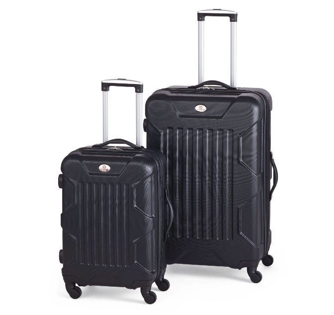 Outbound 2-Piece Hardside Spinner Wheel Travel Luggage Suitcase Set. Image via Canadian Tire.