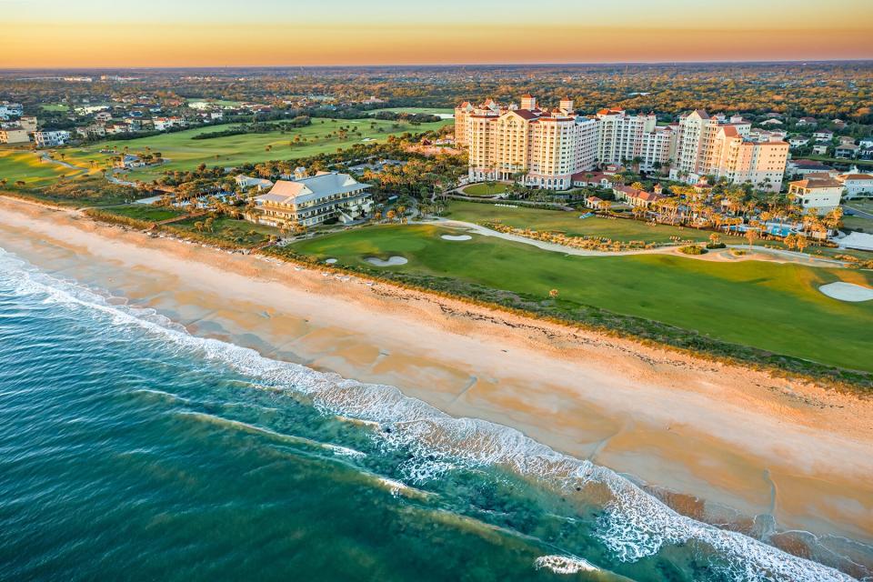 Aerial of the Hammock Beach Golf Resort &amp; Spa from water