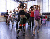 <p>Vanessa Hudgens is going back to her roots. The actress, who got her start in <em>High School Musical</em>, was pictured flexing her dance muscles at a rehearsal for a new production of <em>In the Heights</em> on Tuesday in New York City. The 29-year-old is playing the role of Vanessa in the show, which will run from March 21-25 in Washington, D.C. (Photo: Walter McBride/Getty Images) </p>