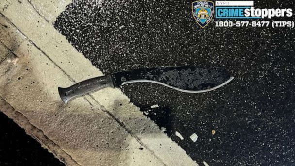 PHOTO: The New York Police Department released an image of a knife they said had been recovered at the scene of an officer-involved shooting near Times Square on New Year's Eve. (NYPD)