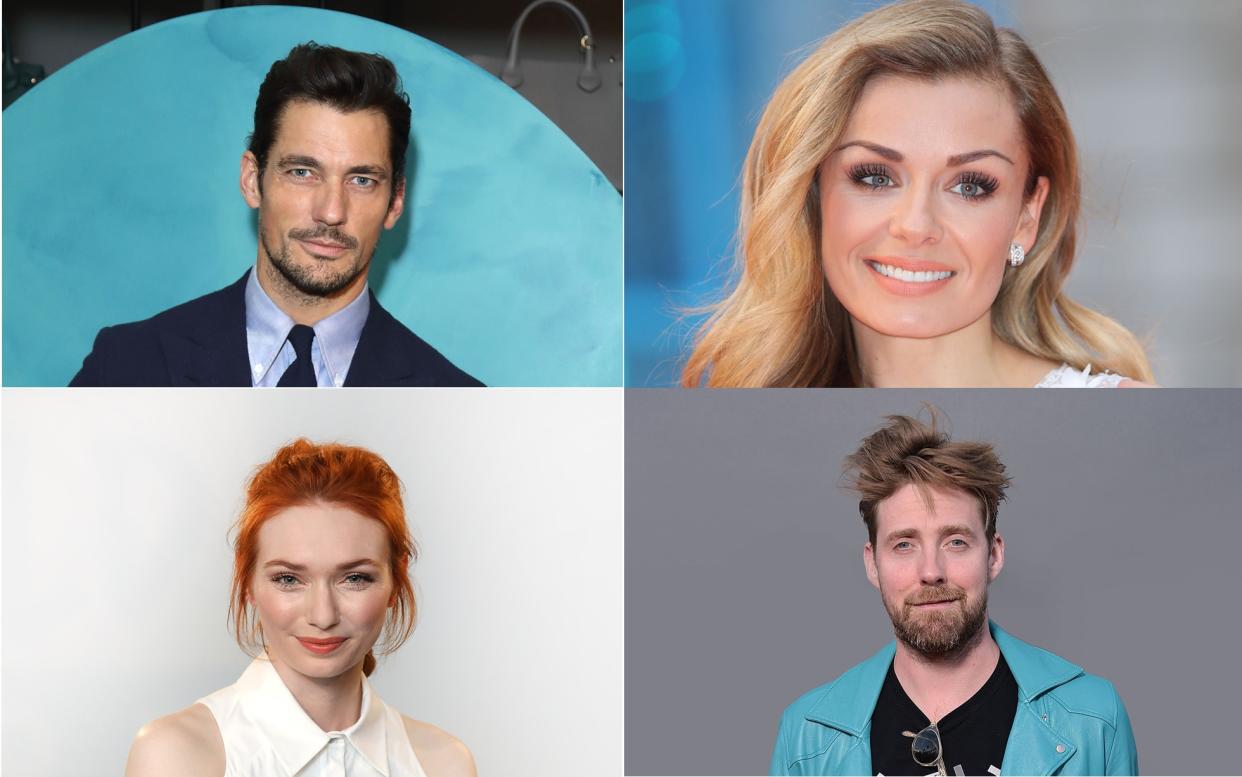 Clockwise from top left: David Gandy, Katherine Jenkins, Eleanor Tomlinson, Ricky Wilson