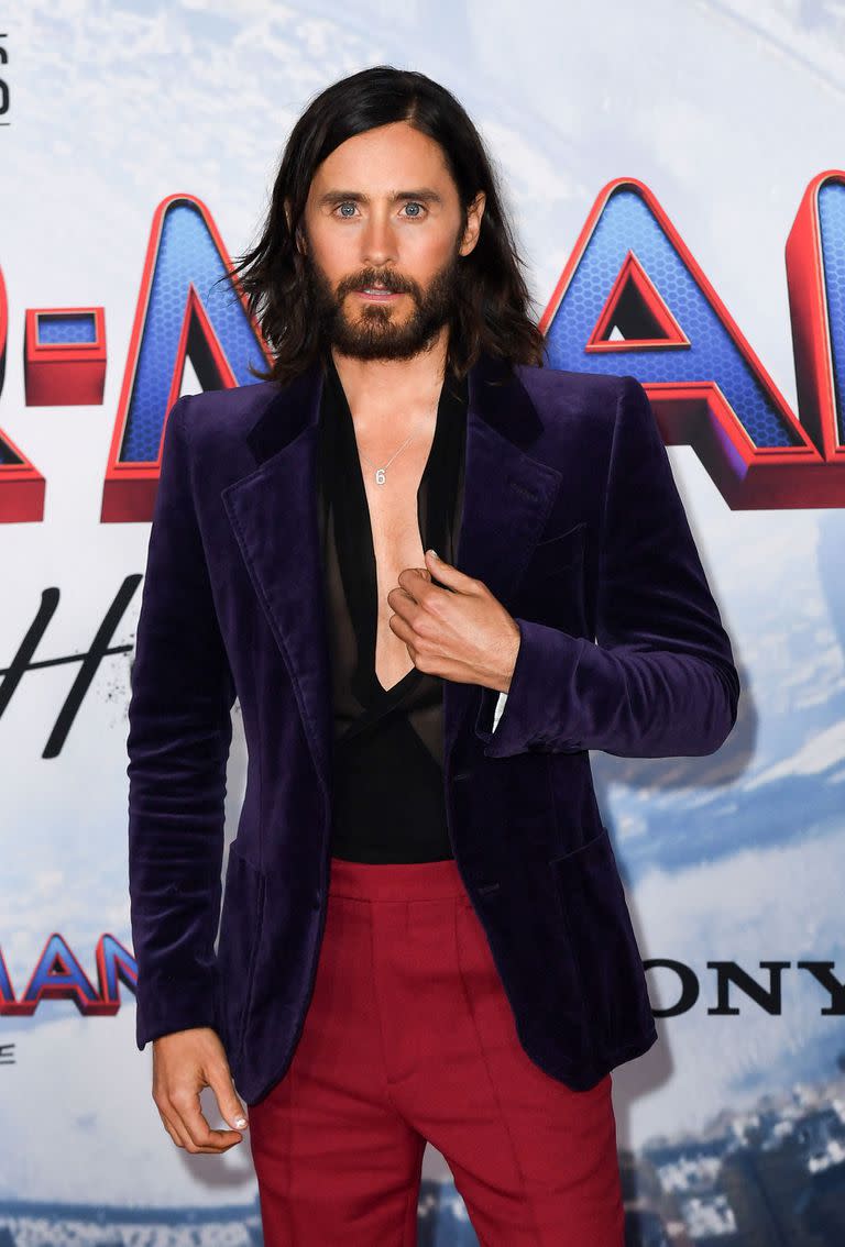 Jared Leto, otra de las estrellas reunidas en la presentación de la película Spider-Man: sin camino a casa