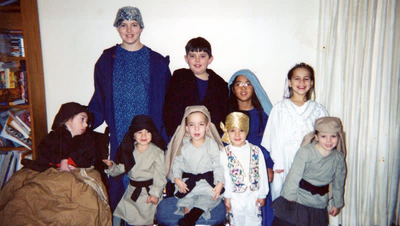 The Richardson family is pictured in a photo taken around Christmas in 1999.