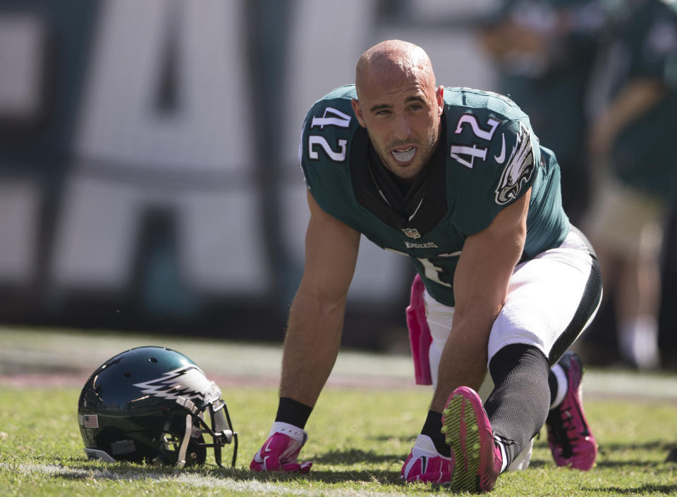 Chris Maragos, see here in 2015, was awarded a $43.5 million verdict Monday. (Mitchell Leff/Getty Images)
