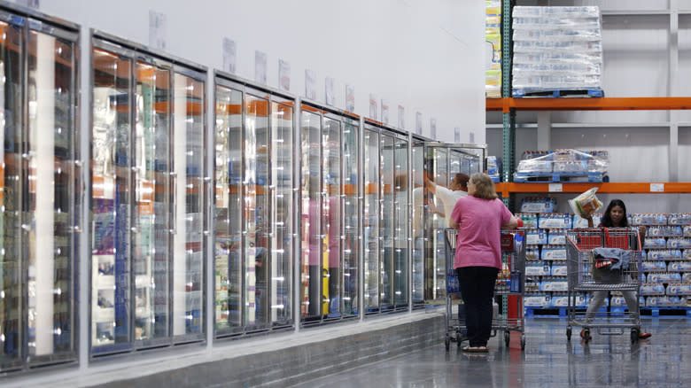 Shoppers in Costco