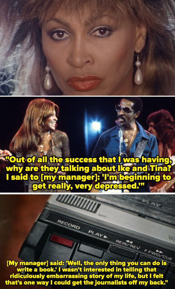 Tina: "Out of all the success that I was having, why are they talking about Ike and Tina? I'm beginning to get really, very depressed"