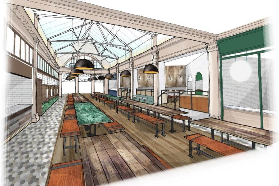 Out west: A render of how the Market Hall Fulham will look